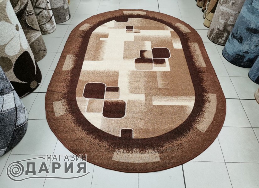 Мокетен килим 80 BROWN ЕЛИПСА